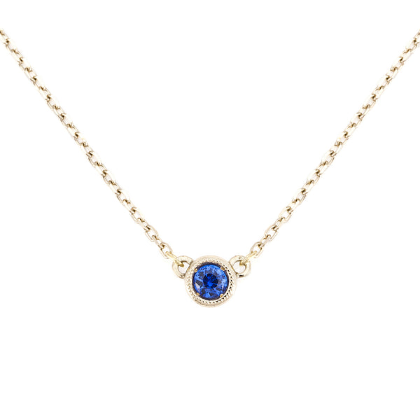 Blue sapphire Necklace ブルーサファイアネックレス（1066B）