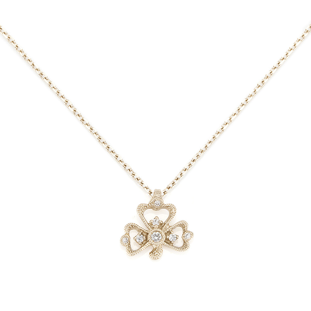 “Trois Feuilles”<br>Diamond Necklace<br>ダイヤモンドネックレス<br>（1046A） abheri-jpstore