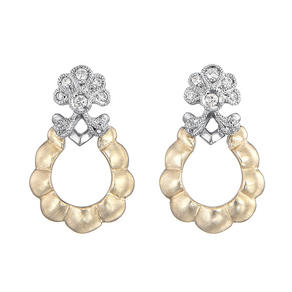 Horseshoe” Diamond Earrings ダイヤモンドピアス （1478A） – AbHeri
