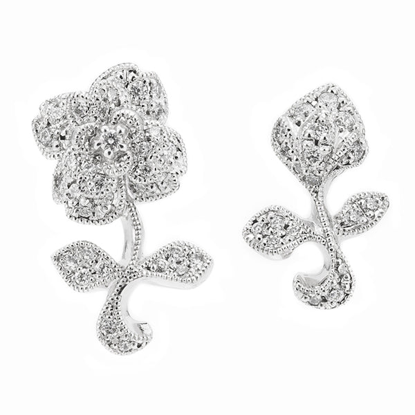 1215A “UNDER THE ROSE” Diamond pierced-earrings – AbHeri オンラインショップ