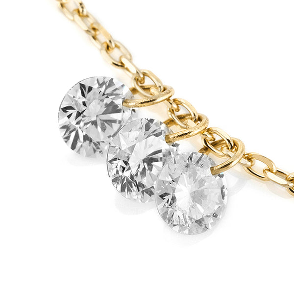 yoshinob ネックレス AbHeri K18 YG Yoshinob AbHeri ピンクサファイア 0.26ct ダイヤモンド