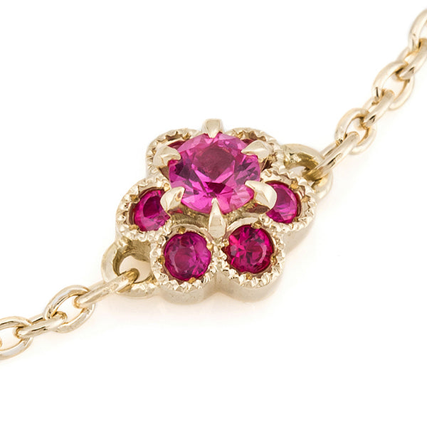 fleurs” Ruby Bracelet ルビーブレスレット （1334B） – AbHeri