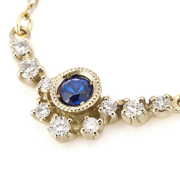 1015B ブルーサファイアネックレス “Clair de lune” Blue sapphire necklace – AbHeri  オンラインショップ