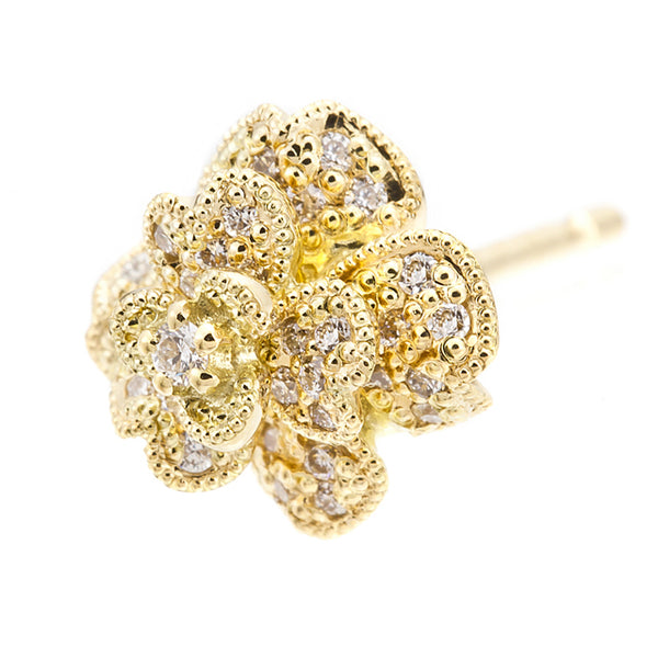 1214A “UNDER THE ROSE” Diamond pierced-earrings – AbHeri オンラインショップ