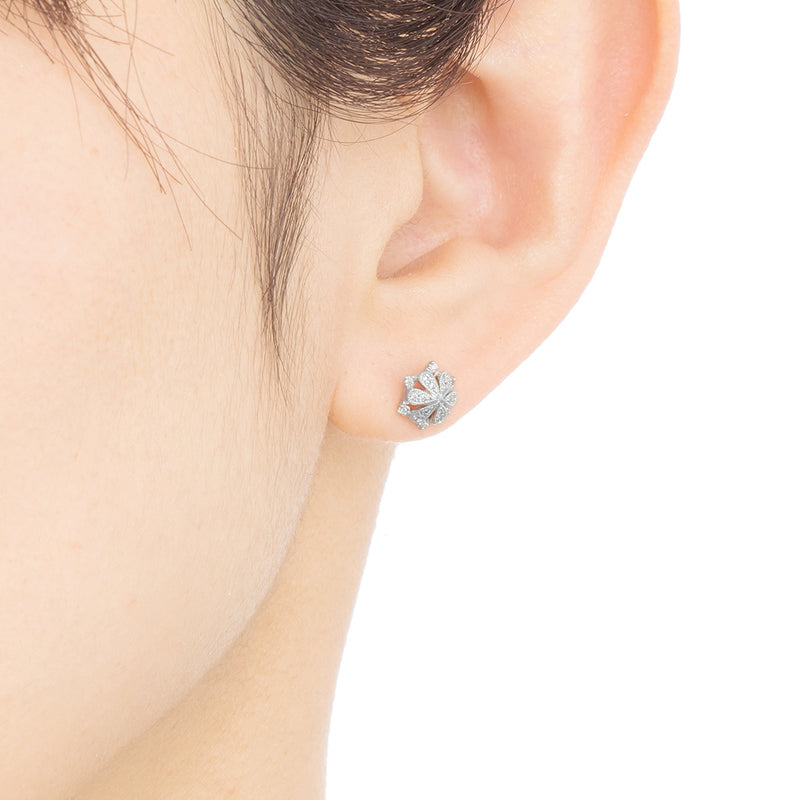 “geometry”<br> Diamond Earrings<br>ダイヤモンドピアス<br>（1407A） abheri-jpstore