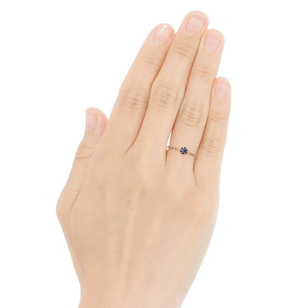 1330C “fleurs” Blue sapphire chain-ring – AbHeri オンラインショップ