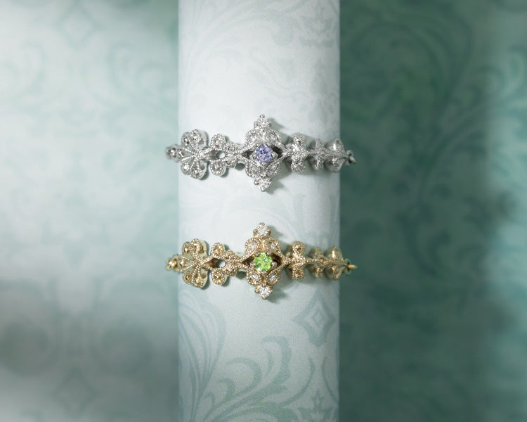 Online Shop限定 Tanzanite & Demantoid Garnet Chain-ring – AbHeri