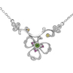 “Trois Feuilles”<br>Demantoid Garnet Necklace<br>デマントイドガーネットネックレス <br>（1045B）