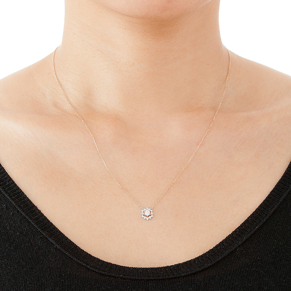 1104A “reticella” Diamond-necklace – AbHeri オンラインショップ