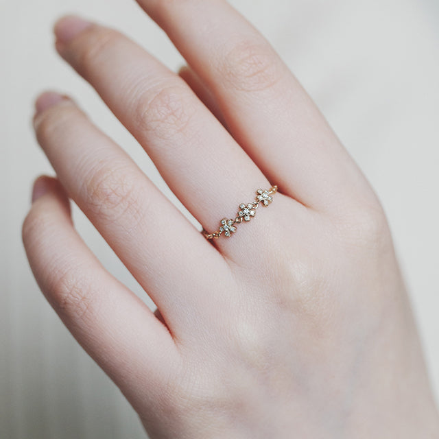 sakura” Diamond Chain-Ring ダイヤモンドチェーンリング （1553A