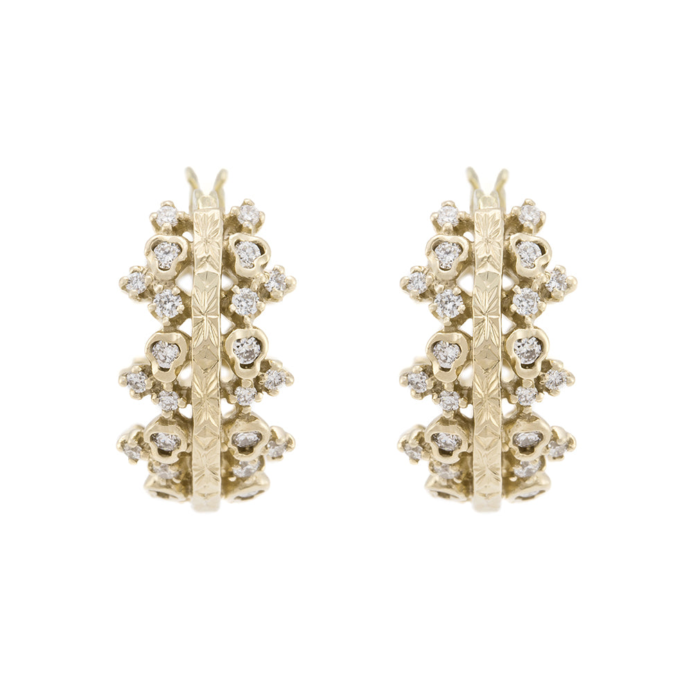 “reticella”<br>Diamond Earrings<br>ダイヤモンドピアス<br>（1423A） abheri-jpstore