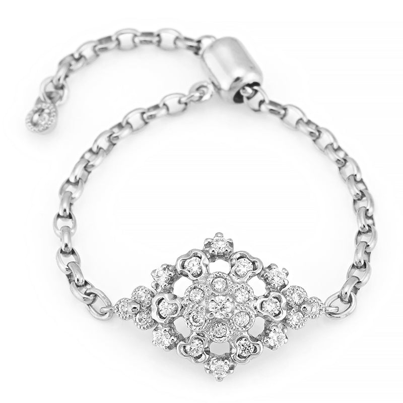 “fleurs”<br>Diamond Chain-ring<br>ダイヤモンドチェーンリング<br>（1327A）