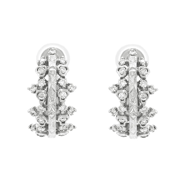 “reticella”<br>Diamond Earrings<br>ダイヤモンドイヤリング<br>（1424A）