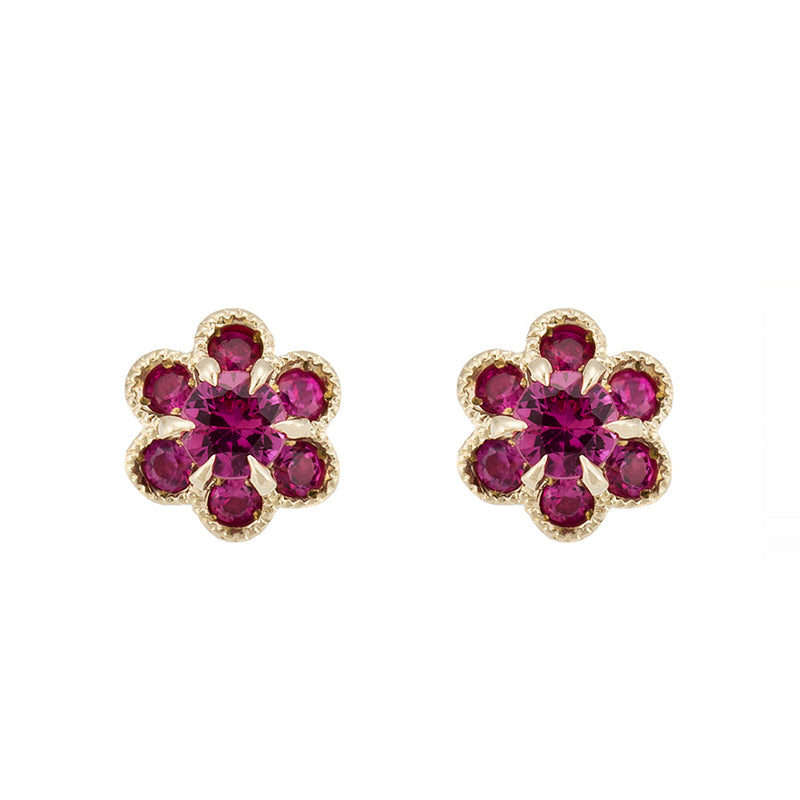 “fleurs”<br>Ruby Earrings<br>ルビーピアス<br>（1333B）