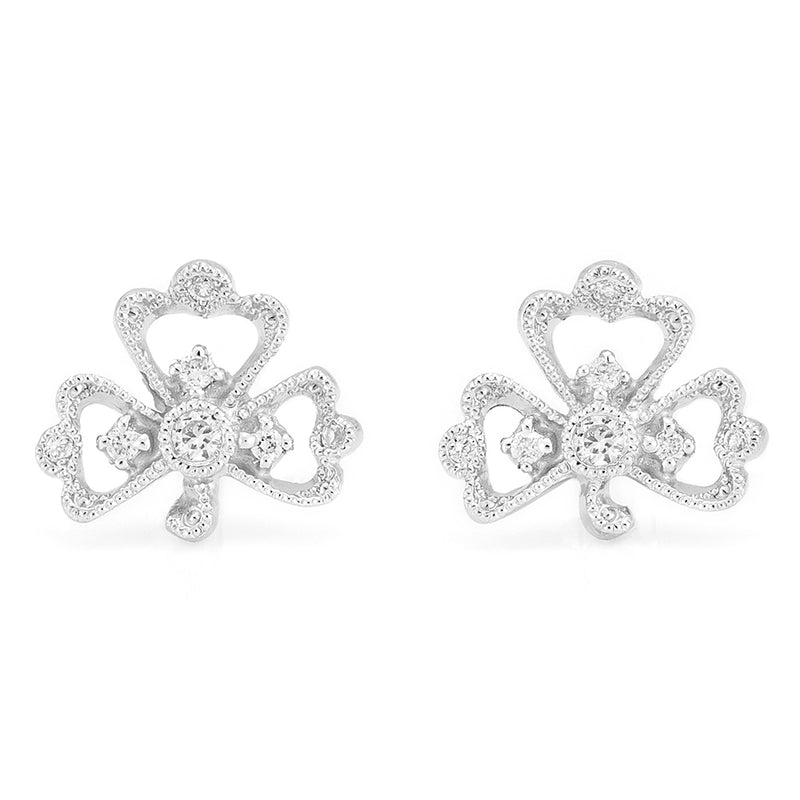 “Trois Feuilles”<br>Diamond Earrings<br>ダイヤモンドピアス<br>（1047A） abheri-jpstore