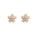 “sakura”<br>Pink Sapphire Earrings<br>ピンクサファイアピアス<br>（1252B）