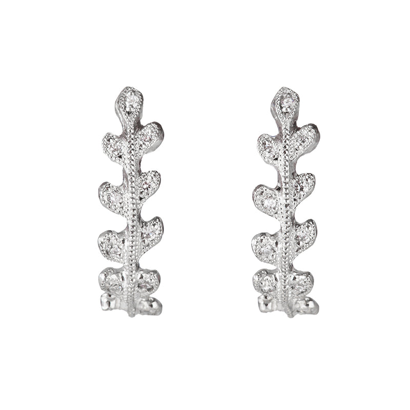 1097A “Olive” Diamond pierced-earrings – AbHeri オンラインショップ