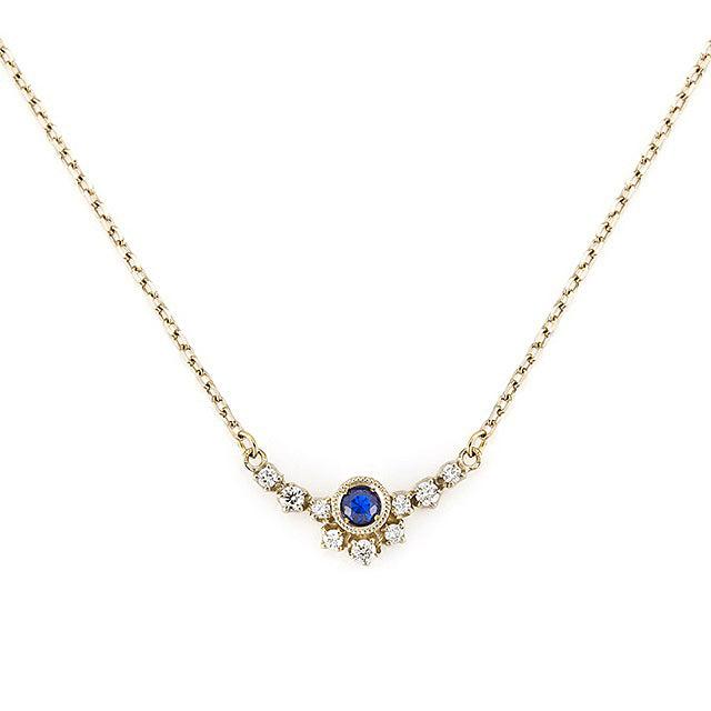 1015B ブルーサファイアネックレス “Clair de lune” Blue sapphire necklace – AbHeri  オンラインショップ