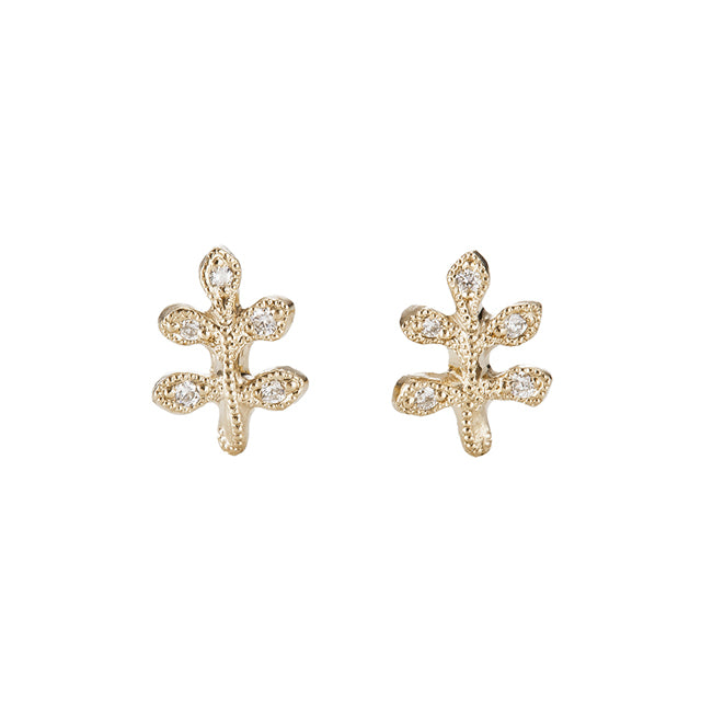 1087A “Olive” Diamond pierced-earrings – AbHeri オンラインショップ