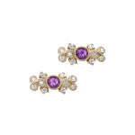 “bow”<br>Amethyst Earrings<br>アメシストピアス<br>（1509B）