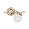 “Anemone”<br>Akoya Pearl Diamond Ring<br>アコヤパールダイヤモンドリング<br>（1516A）