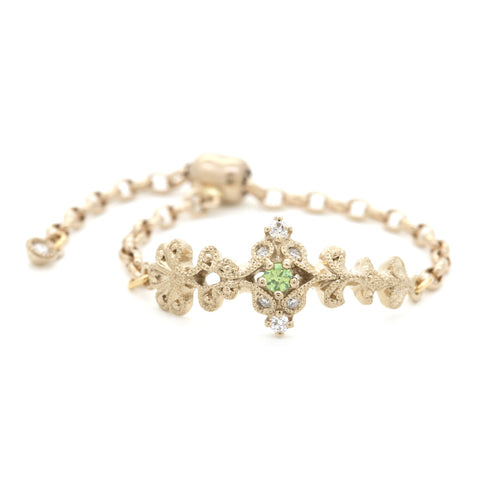 1477B（Web限定）“Arabesque” Demantoid Garnet chain-ring