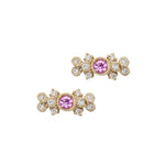 ”bow”<br>Pink Sapphire Earrings<br>ピンクサファイアピアス<br>（1509C）