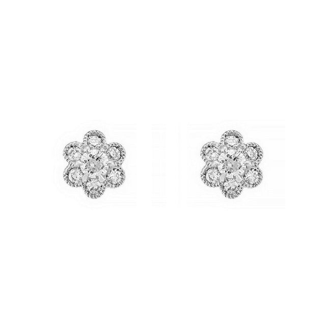 “fleurs”<br>Diamond Earrings<br>ダイヤモンドピアス<br>（1333A）