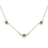 “Clair de lune”<br>Blue Sapphire Necklace<br>ブルーサファイアネックレス<br>（1011B）