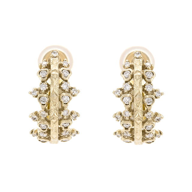 “reticella”<br>Diamond Earrings<br>ダイヤモンドイヤリング<br>（1424A）