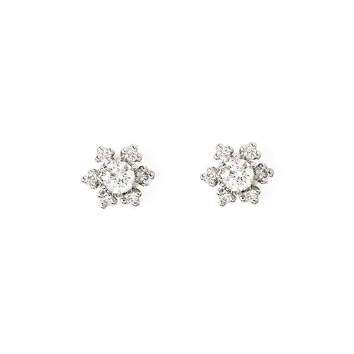 “Gardenia”<br>Diamond Earrings<br>ダイヤモンドピアス<br>（1488A）