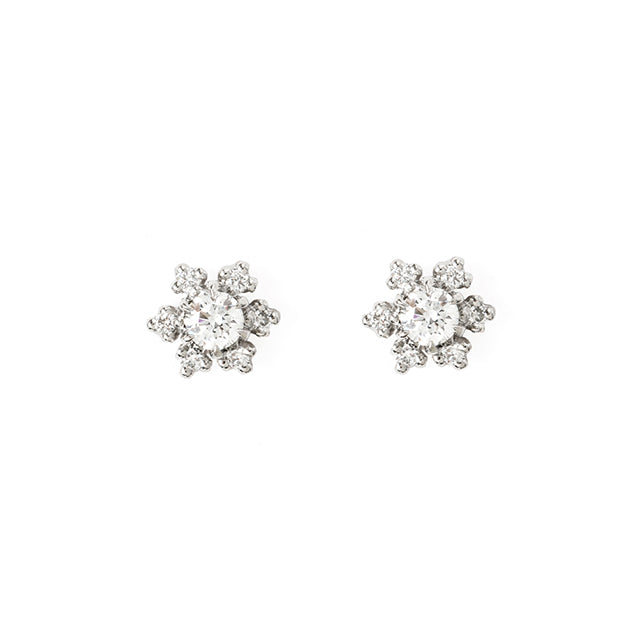 “Gardenia”<br>Diamond Earrings<br>ダイヤモンドピアス<br>（1488A）