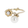 “Anemone”<br>Akoya Pearl Diamond Ring<br>アコヤパールダイヤモンドリング<br>（1516A）