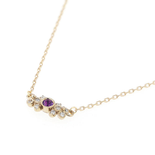 “bow”<br>Amethyst Necklace<br>アメシストネックレス<br>（1508B）