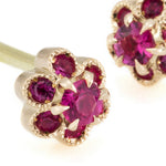 “fleurs”<br>Ruby Earrings<br>ルビーピアス<br>（1333B）