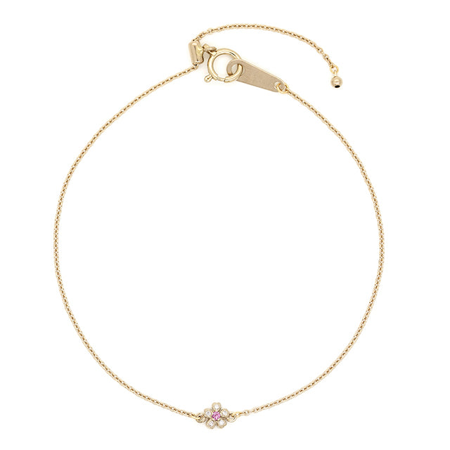 “sakura” <br>Pink Sapphire bracelet<br>ピンクサファイアブレスレット<br>（1412B）