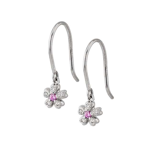 “sakura”<br>Pink Sapphire Earrings<br>ピンクサファイアピアス<br>（1252B）