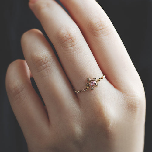 Tourmaline Chain-Ring<br>トルマリンチェーンリング<br>（1116E） In Stock