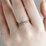 “Arabesque”<br>Demantoid Garnet Chain-Ring<br>デマントイドガーネット<br>チェーンリング<br>（1477B）