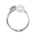 “Anemone”<br>Akoya Pearl Diamond Ring<br>アコヤパールダイヤモンドリング<br>（1516B）