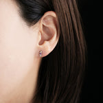 ”bow”<br>Amethyst Earrings<br>アメシストピアス<br>（1509B） In Stock