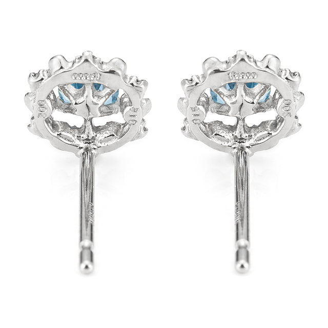 “reticella”<br>Aquamarine Earrings<br>アクアマリンピアス<br>（1105C）