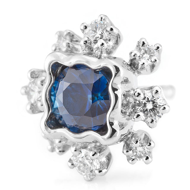 Blue sapphire Earrings<br>ブルーサファイアピアス<br>（1195C）