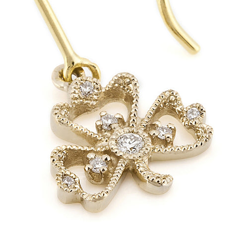 “Trois Feuilles”<br>Diamond Earrings<br>ダイヤモンドピアス <br>（1047A-AP）