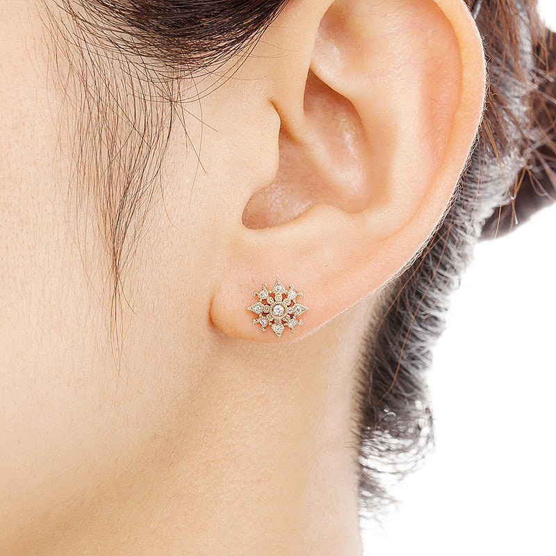 “Sunset Mirage”<br>Diamond Earrings<br>ダイヤモンドピアス<br>（925A）