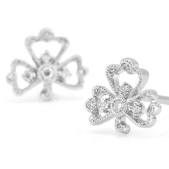 “Trois Feuilles”<br>Diamond Earrings<br>ダイヤモンドピアス<br>（1047A）