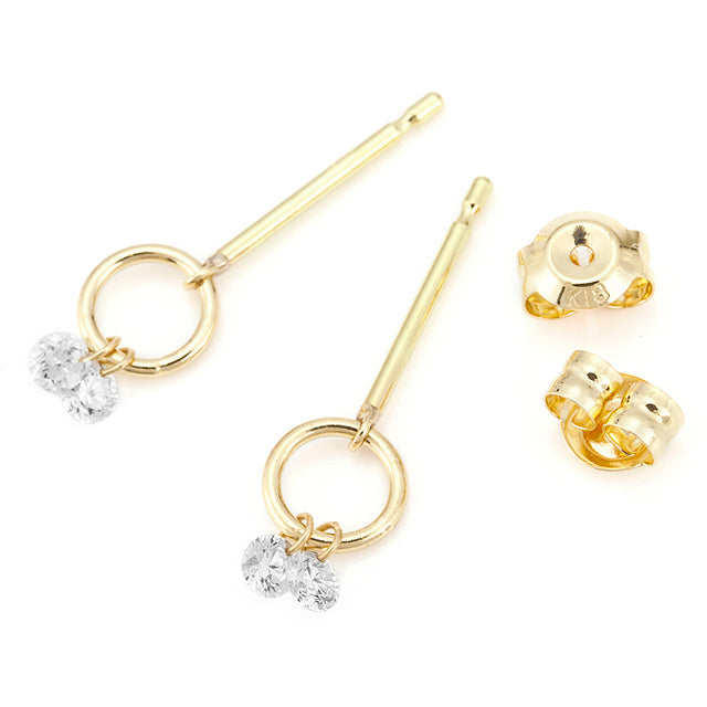 Diamond Earrings<br>ダイヤモンドピアス<br>（1148D） In Stock