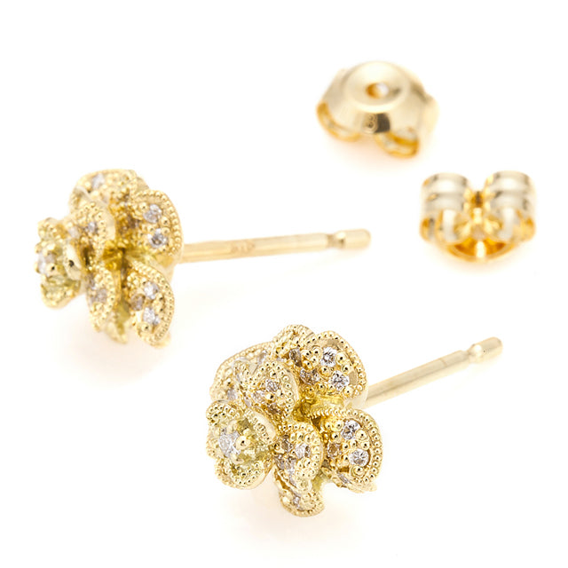 “Under the Rose”<br>Diamond Earrings<br>ダイヤモンドピアス<br>（1214A）