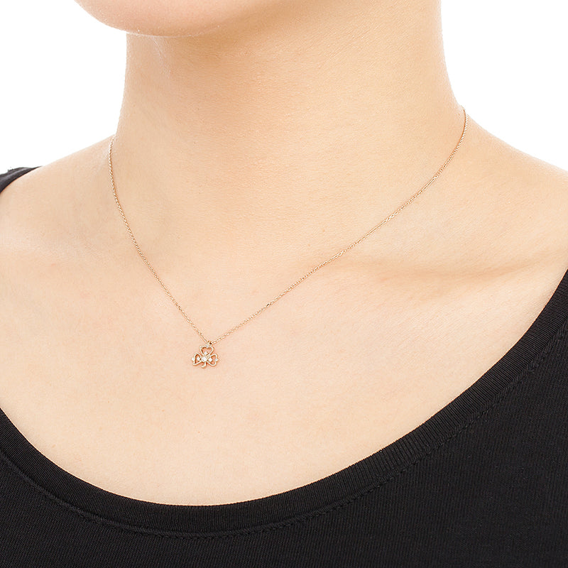 “Trois Feuilles”<br>Diamond Necklace<br>ダイヤモンドネックレス<br>（1046A） abheri-jpstore