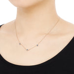 “Clair de lune”<br>Blue Sapphire Necklace<br>ブルーサファイアネックレス<br>（1011B）
